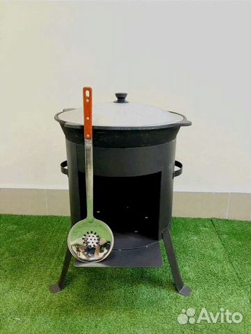 Казан чугунный 12 литров + печь + Шумока