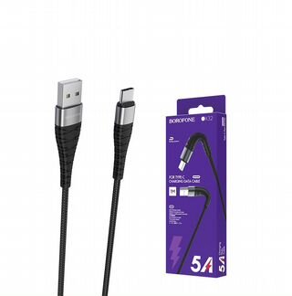 Кабель USB - type-C Borofone BX32 (5A, оплетка)