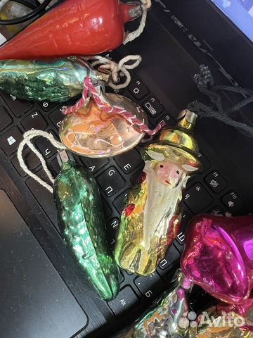 Елочные игрушки стекло СССР
