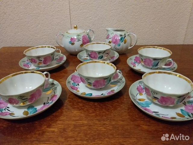 Сервиз чайный «Розы-Агашки», Дулево. СССР