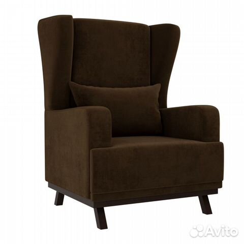 Кресло Джон велюр коричневый