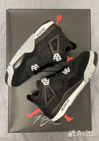Air Jordan 4 Black Canvas GS