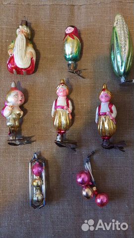 Игрушки на прищепку елочные СССР