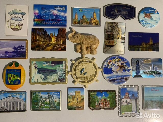 Магниты на холодильник из разных стран и городов