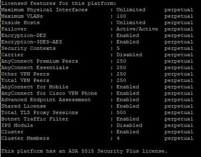 Cisco ASA 5515-x with Security Plus Licence