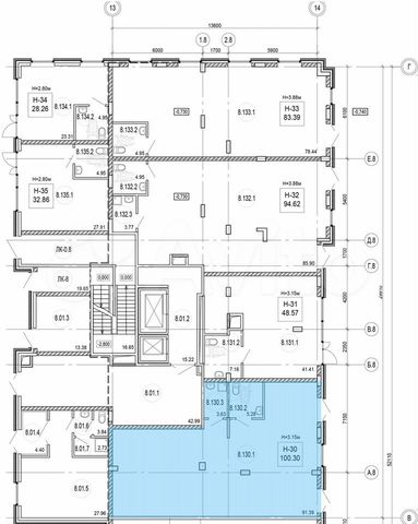 Помещение 100.30 м² в ЖК 