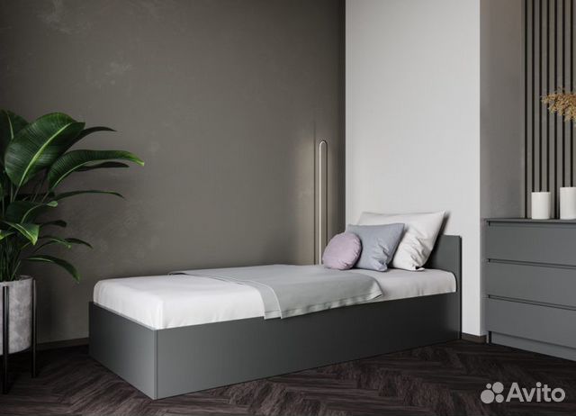 Кровать детская новая графит IKEA-стиль