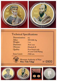 Ниуэ 2010 Святой Петр и Святой Павел набор монет