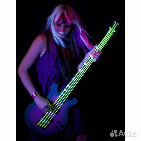 Струны для Бас гитары Зеленые DR neon NGB5-45