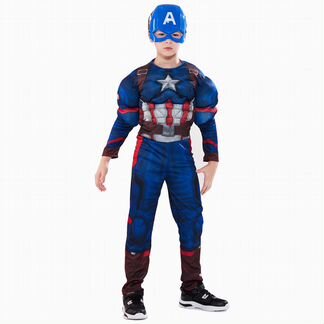 Детский костюм Капитан Америка с мускулатурой
