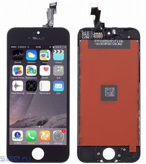 Дисплей iPhone 5S / SE черный новый с установкой