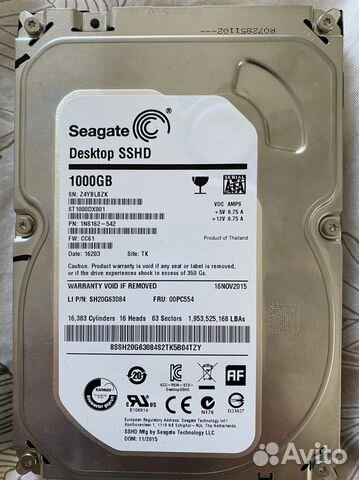 Гибридный жёсткий диск Seagate 1TB
