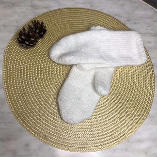 Варежки из пуха норки