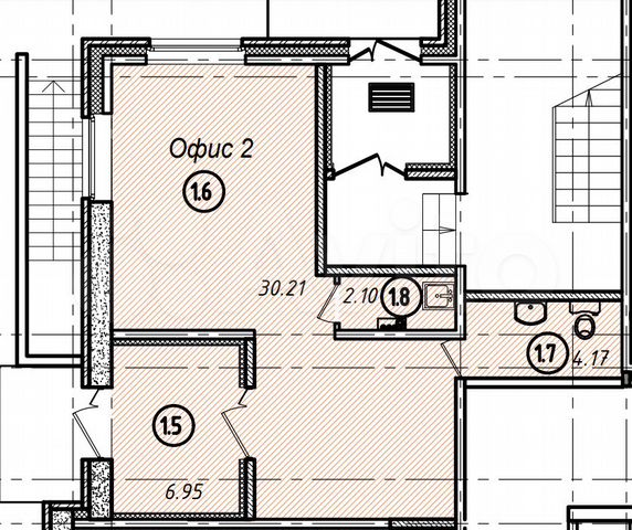 Свободного назначения, 43.1 м²