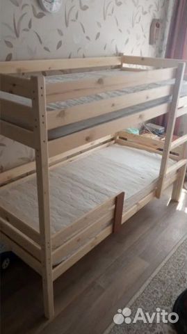 Двухъярусная кровать с высокими бортами