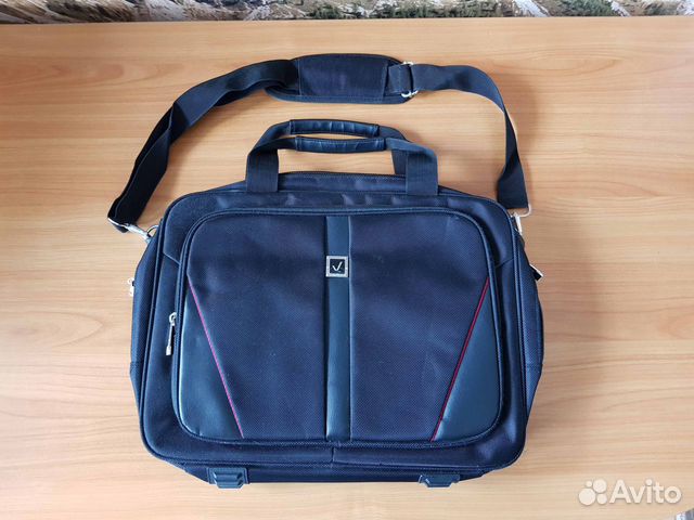 Сумка портфель для ноутбука, деловая, черная