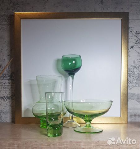 Рюмки. Цветное стекло. Винтаж. Ваза