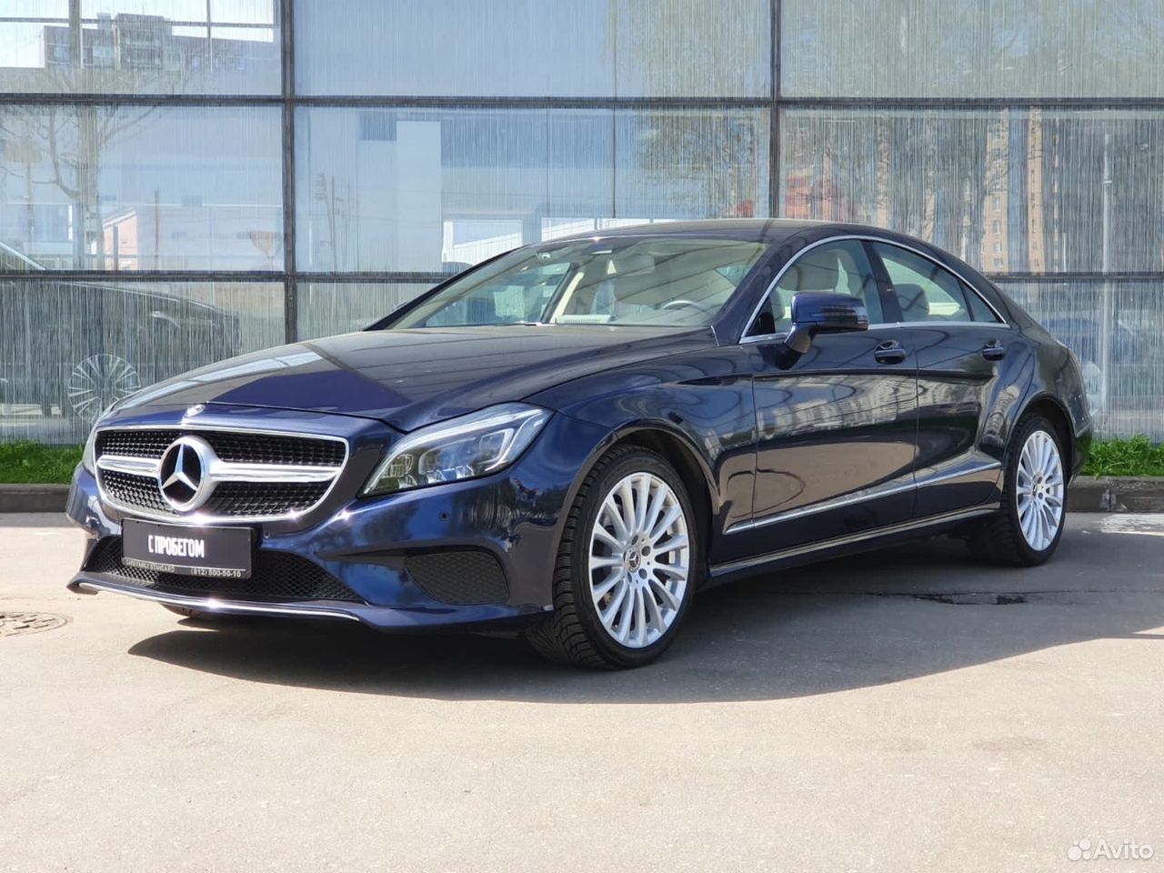 Мерседес CLS синий