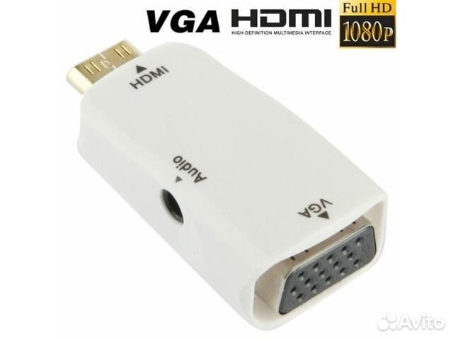 Конвертер преобразователь Hdmi в VGA (D-SUB) +звук