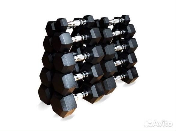 Набор гексагональных гантелей DFC 10 пар от 1 до 1