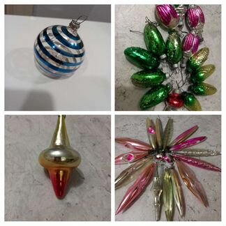 Елочные игрушки, винтаж, Глинка, СССР