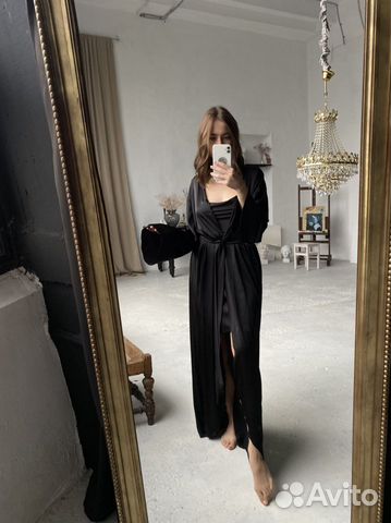 Халат в пол шелковый пошив