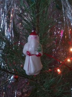 Редкая стекляная ёлочная игрушка СССР