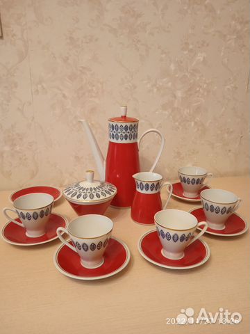 Кофейный сервиз гдр freiberger porzellan