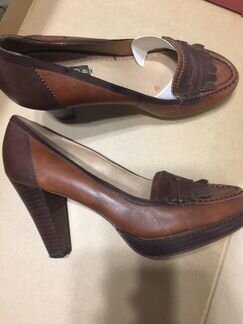 Massimo Dutti туфли на каблуках мокасины лоферы