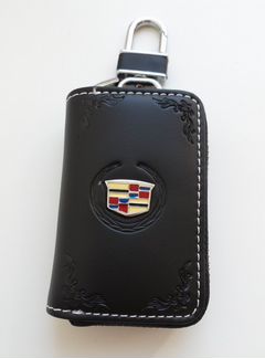 Кожаная ключница (чехол) на ключ Кадиллак