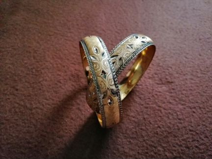 Браслеты позолоченные.2 шт