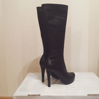 Чёрные кожаные сапоги Gode plus