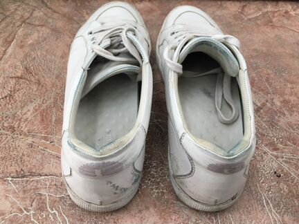 Белые кеды Geox из натуральной кожи