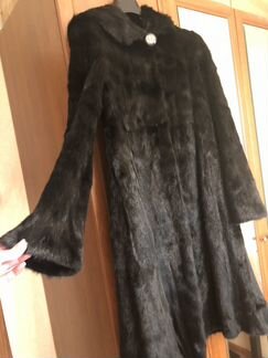 Шуба норковая 42-44 размер чёрная