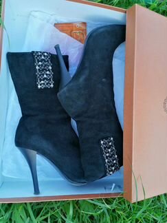 Сапоги замшевые