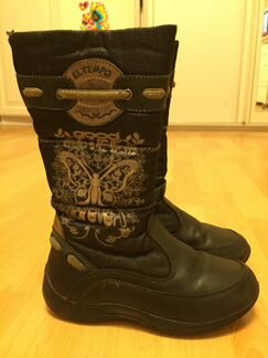 Зимние сапоги кож на натуральном меху El tempo