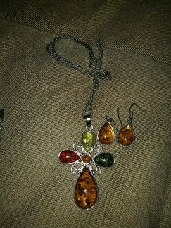 Кулон и серьги Сова