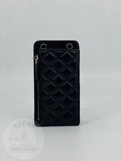 Женская кожаная мини сумочка Chanel Шанель черная