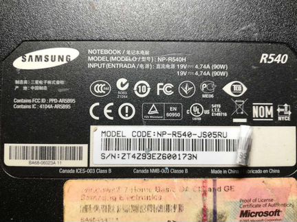 R540 samsung нет изображения