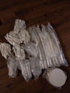 Одноразовая посуда (стаканы, ложки, тарелки, мешал