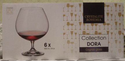 Набор коньячных бокалов 6 шт crystalite bohemia