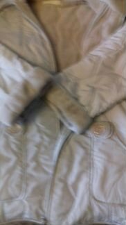 Куртка на флисе осенняя разм 56 белая