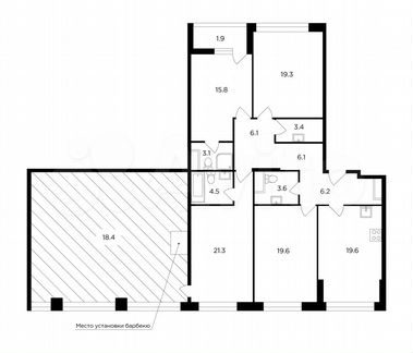4-к квартира, 149 м², 13/13 эт.