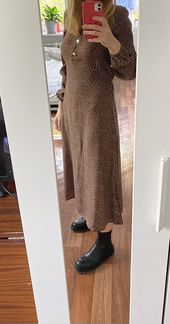 Платье в горошек Mango