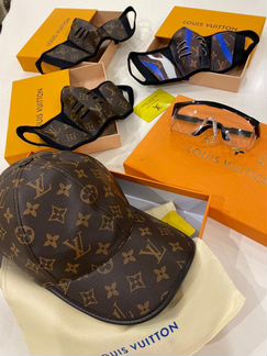 Крутая бейсболка из эко-кожи Louis Vuitton