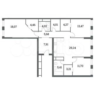 3-к квартира, 111.5 м², 7/41 эт.