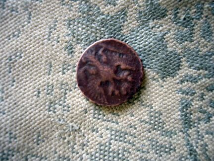 Монета Денга(пол-копейки) Елизаветинская 1750