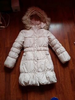 Пальто на пуху очень теплое на девочку рост 128