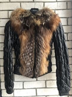 Кожаная куртка с мехом лисы Acasta