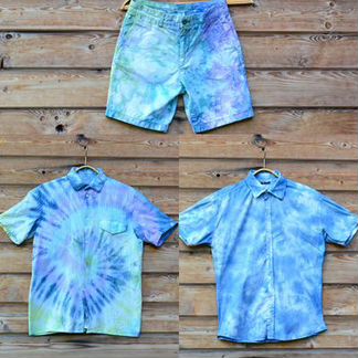 Тай Дай (tie dye) Рубашки и шорты 44-48 рр